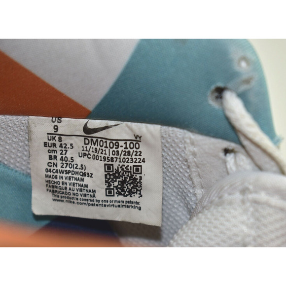 B5 Auth NIKE AIR FORCE 1 '07 LV8 EMB Wht/Malachite-Pearl Shoes DM0109-100 Size 9 - Picture 8 of 11